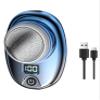 Mini Shaver Portable Electric Shaver,Waterproof USB Electric Razor for Men,Rotary 3-Blade Head Pocket Portable Electric Shave with LCD Digital Display for Travel (Blue Silver Gradient) view 1