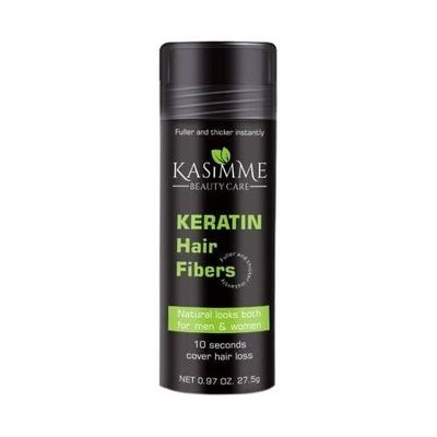 Hair Fibers for Thinning Hair 27.5g Bottle with Applicator | Natural Keratin Hair Fibers Concealer for Hair Loss | Hair Building Fibers Powder (BLACK)