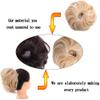 tanyunji001 Bun Hair, Messy Bun Hair Ring Fluffy Ponytail Rubber Band Straight Hair Accessory for Women(Gold) view 4