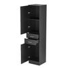 Belandi Salon Station Salon Furniture, Barber Station Hair Salon Furniture w/2-Tiers Shelf, 2 Drawers and 2 Storage Cabinet Beauty, Salon Spa Equipment Styling Stations for Salons view 2