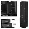 Belandi Salon Station Salon Furniture, Barber Station Hair Salon Furniture w/2-Tiers Shelf, 2 Drawers and 2 Storage Cabinet Beauty, Salon Spa Equipment Styling Stations for Salons view 4