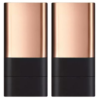 2Pcs Makeup Stick with Built-In Brush, Hydrating Lightweight Stick, Long-Lasting Multi-Purpose Makeup for Travel & Daily Use