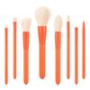 WXLYJXUE Make Up Brushes Set Makeup Brush Set 8 Pieces for Eyes and Face Contour Brushes with Soft Bristles and Wooden Handle Makeup Tools Set(Orange) view 1
