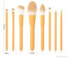 WXLYJXUE Make Up Brushes Set Makeup Brush Set 8 Pieces for Eyes and Face Contour Brushes with Soft Bristles and Wooden Handle Makeup Tools Set(Orange) view 2