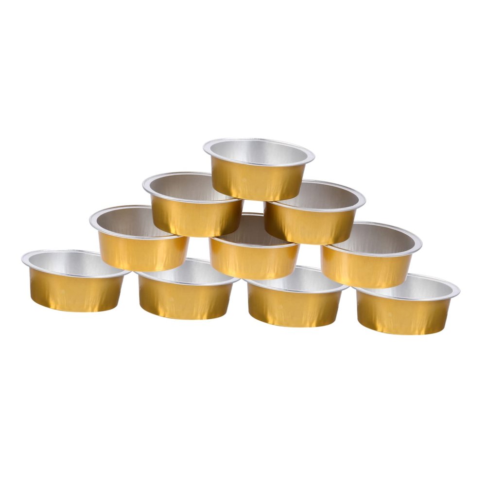 Baluue 10pcs Wax Melt Containers Aluminum Foil Bowl Wax Warmer Nonstick Hair Removal Supplies