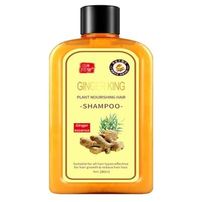 Ginger Shampoo for Hair Growth | Anti-Hair Loss & Hair Regrowth Treatment | Strengthening & Nourishing Formula for Thicker, Fuller Hair | 280ml (Yellow)
