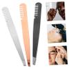 KESYOO 3pcs Kit Tweezer Comb Eyebrow Tweezers Eyebrow Clamps for Lash Tweezing Eyelash Tweezing view 4
