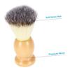 FOYTOKI 1set Manual Shaving Razor Kit Beard Brush and Cleaning Tool for Smooth Body Hair Trimming Portable Silver Safety Razor for Home and Travel Use view 4