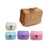 5sssallefaa Make Up Bag Portable Rattan Handbag Environmental Protection Material Imitation Rattan Retro Suitcase Cosmetic Storage Box Perfume Organizer(A,34x24x14cm) (E 29x22x14cm)(A,34x24x14cm) view 3