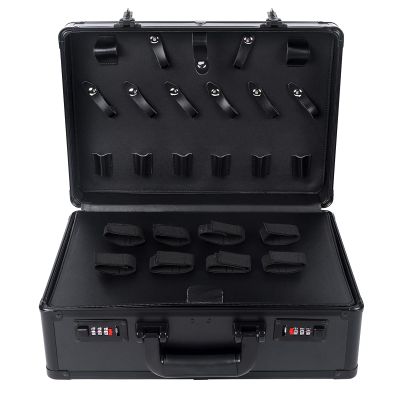 JLYNOWPT Barber Case Aluminum Alloy Frame Knot Barber Box with Code Lock and Portable Handle,Clipper Case Clippers and Supplies for Barbers, Manicurists, Beauticians