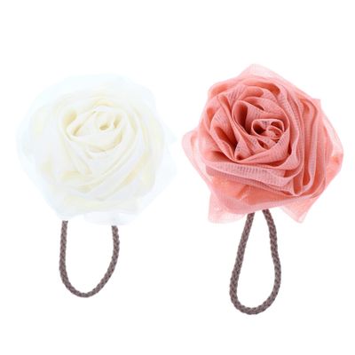 Vaguelly 2pcs Flower Shower Sponge Mesh Puff Boys and Girls Foaming Ball for Tub Accessories