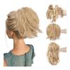 Bun, Women's Ponytail Short Clamp Curly Hair Ponytail Adjustable Hair Ring Fluffy Wig Hair for Women(Yellow) view 1