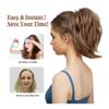 Bun, Women's Ponytail Short Clamp Curly Hair Ponytail Adjustable Hair Ring Fluffy Wig Hair for Women(Yellow) view 2
