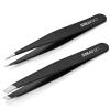 Smafixt Tweezers for Women and Men Facial hair, 2-Pack Slant and Point Precision Eyebrow Tweezers Set for Splinter and Ingrown Hair Removal view 1