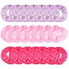 21PCS Pink Velvet Hair Scrunchies, Scrunchy Hair Ties Ropes, Premium Velvet Soft Hair Scrunchy Bulk, Valentine's Day Thick Elastic Bands, Solid Color Classic Ponytail Hair Accessories for Women Gifts view 1