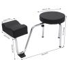 Adjustable Pedicure Foot Rest St-ool Chair w/PVC Pad,Beauty Nail Salon Pedicure Stool,Leg Rest Pedicure Foot Rest Stand Portable Spa Pedicure Stool w/Footrest for Nail Tech,Manicure Use Black (Black) view 2