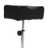 Adjustable Pedicure Foot Rest St-ool Chair w/PVC Pad,Beauty Nail Salon Pedicure Stool,Leg Rest Pedicure Foot Rest Stand Portable Spa Pedicure Stool w/Footrest for Nail Tech,Manicure Use Black (Black) view 3