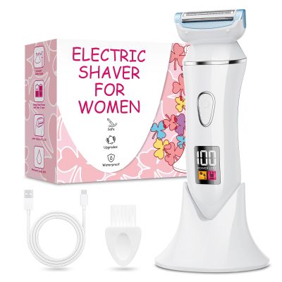 Electric Shaver for Women, Gifts for Women, Electric Razor for Womens, Rechargeable Wet DryLady Hair Remover,IPX7 Waterproof, Shaver for Legs (Blue)