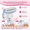 Electric Shaver for Women, Gifts for Women, Electric Razor for Womens, Rechargeable Wet DryLady Hair Remover,IPX7 Waterproof, Shaver for Legs (Blue) view 3