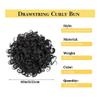 Bun, Drawstring Curly Bun Synthetic Chignon Hairpiece For Women Drawstring Ponytail Kinky Curly Tail Clip Hair Extensions for Women(Black) view 2