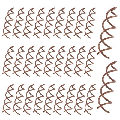 30PCS Spin Pins for Hair,1.96" Brown Spiral Hair Pins Non-Scratch Round Clip & Bun Twist Barrette Spin Pin Twist Screw Hairs for Women Spiral Bobby Pin
