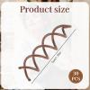 30PCS Spin Pins for Hair,1.96" Brown Spiral Hair Pins Non-Scratch Round Clip & Bun Twist Barrette Spin Pin Twist Screw Hairs for Women Spiral Bobby Pin view 2