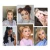 Bun, Realistic Bun Hairpiece with Mini Claw Clip Effortless Womens Styling for Women(Brown white) view 4