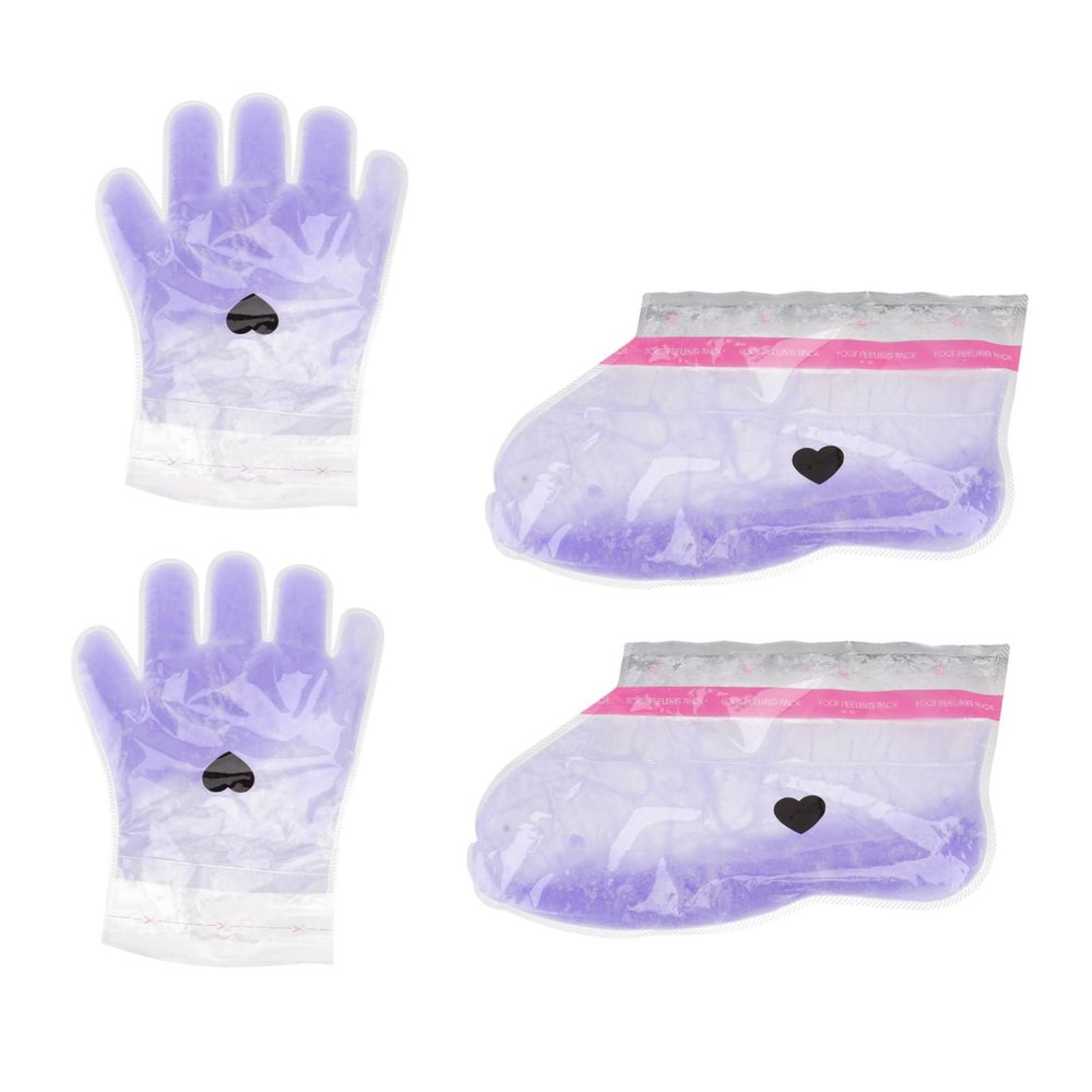 Didiseaon 2pairs Lavender Paraffin Wax Hand and Feet Covers Reusable Moisturizing Treatment for Salon-quality for Dry Skin Care and Relaxation