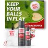 Happy Nuts Tee Bag Bundle for Men  Golf-Themed Grooming & Game Day Essentials - Perfect Men's Gift Kit for Golfers - Sandalwood Body Wash, Anti-Chafing Comfort Powder Deodorant & Golf Ball Tee Bag view 1