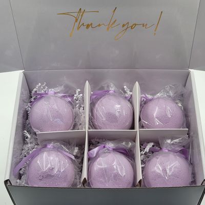6 Luxury Bath Bomb Fizzies for Men and Women, XL 5 oz, US Made with Shea Butter, Vegan, Organic, Relaxing, Ultra Moisturizing, Great for Dry Skin, Giftable Box (SPA)