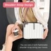 Holxeli 15 Inch Portable Hard Shell Makeup Case, Mini Cosmetic Travel Luggage Case with Shoulder Strap, Small Travel Suitcase Train Case with Toiletry Bag, ABS Material, White view 3