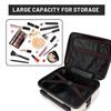 Holxeli 15 Inch Portable Hard Shell Makeup Case, Mini Cosmetic Travel Luggage Case with Shoulder Strap, Small Travel Suitcase Train Case with Toiletry Bag, ABS Material, White view 4