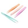 Ipetboom Stainless Steel Eyebrow Tweezers Set 4-Piece Beauty Eyebrow Clamps for Precision Trimming Random Colors for Women and Makeup Enthusiasts view 1