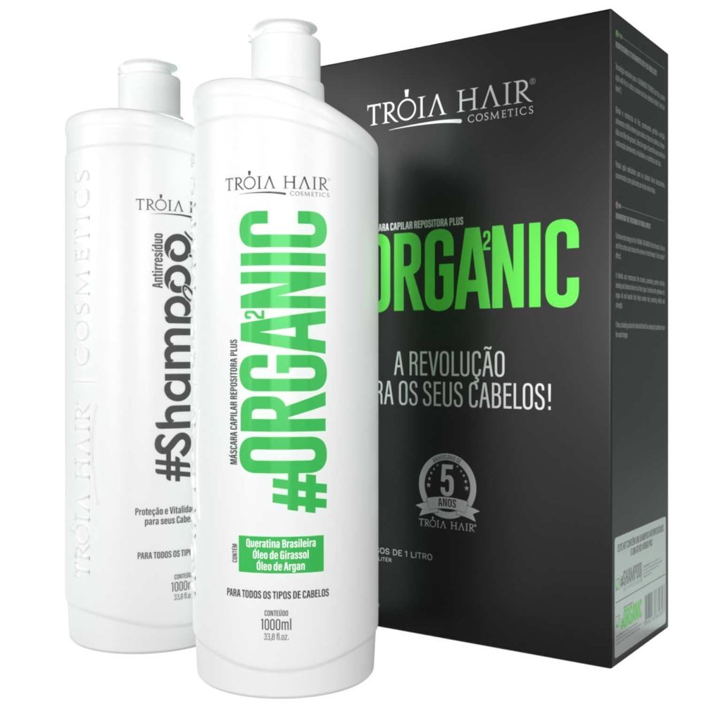 Organic Kit Troia Cosmetics 2x1000ml  Intelligent Sealing | Formaldehyde-Free