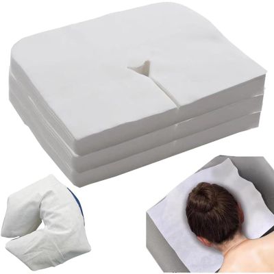 Face Cradle Covers, 100 Massage Headrest Covers, Soft Face Rest Cover, Non-Sticking Headrest Cover, Non-Woven Fabric Beauty Bed Faces Coverss