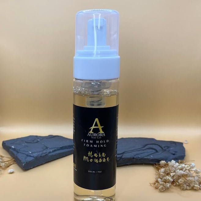 Aurora Hair Lab Firm Hold Foming Mousse for Styling Curls 7.5oz