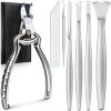 7PCS Ingrown Toenail Removal Kit, Professional Pedicure Tools for Feet, Toe Nail Clippers & Pedicure Knife Set with Corn Removers, Foot Scraper, Callus Shaver, Calloused Feet, Cuticle Remover Tool view 1