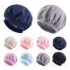 1pcs Women Waterproof Bath Hat Elastic Shower Hair Covers Bathing Caps Beanie Beauty Perm Cap Hair Bathroom(Blue) view 2