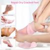 Aluroice 1 Pairs Silicone Moisturizing Socks for Dry Cracked Feet Women, Soft Gel Pedicure Foot Spa Aloe Socks, Anti-Slip Moisturizerl Socks for Dry Cracked Feet Foot CarePink view 2
