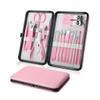JKSVTF Stainless Steel Manicure Pedicure Kit Nail Clipper Set Foot Care Cutter 18 in 1 with Portable Case (C 4.09 * 6.06in) view 1