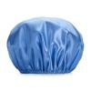 1pcs Shower Cap Bathing Reusable Shower Caps Long Hair Double Layers Silky Satin Waterproof Extra Large(Black) view 3