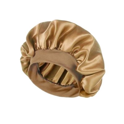 1pcs One Size Fits Sleep Cap Sleeping Hat Clothing Accessories Four Seasons Round Top Hats(Gold)