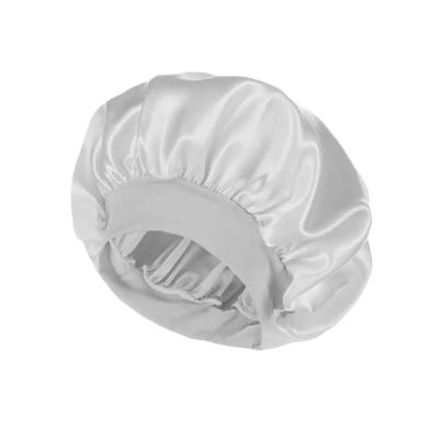 1pcs One Size Fits Sleep Cap Sleeping Hat Clothing Accessories Four Seasons Round Top Hats(Silver)