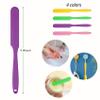 1-PCS Non-Stick Reusable Wax Silicone Spatula, Silicone Waxing Applicators for Hair Removal, for Home Salon Body Use (Purple, size 1) view 2