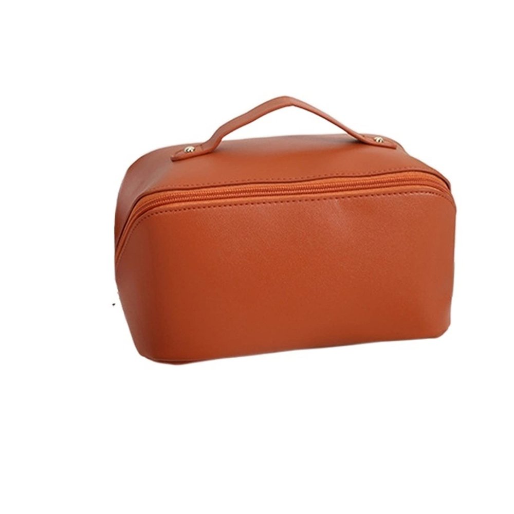 5sssallefaa Large-Capacity Travel Cosmetic Bag Portable Leather Makeup Pouch Women Waterproof Bathroom Washbag Multifunction