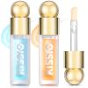 KISSIO Plumping Lip Gloss,Plumping,Moisturize and Elasticity,Lip Plumper and Lip Care for Day and Night Use,with Ginger,Peppermint and Jojoba Oil,Clear,10 ml view 1