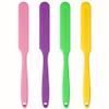 4-PCS Non-Stick Reusable Wax Silicone Spatula, Silicone Waxing Applicators for Hair Removal, for Home Salon Body Use (Pink&Purple&Yellow&Green, size 4) view 1