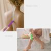 2-PCS Non-Stick Reusable Wax Silicone Spatula, Silicone Waxing Applicators for Hair Removal, for Home Salon Body Use(Green & Purple, size 2) view 3