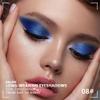 4 Colors Dark Peacock Green White Navy Sapphire Blue Eye Shadow Powder Palette Makeup, Highly Pigmented Waterproof Matte Shimmer Cream Quads Eyeshadow Palette for Women, paleta de sombras de ojos 08 view 2