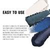 4 Colors Dark Peacock Green White Navy Sapphire Blue Eye Shadow Powder Palette Makeup, Highly Pigmented Waterproof Matte Shimmer Cream Quads Eyeshadow Palette for Women, paleta de sombras de ojos 08 view 3